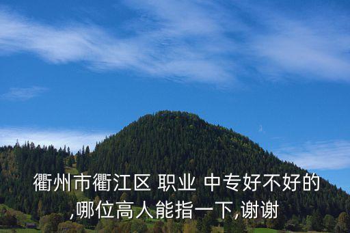  衢州市衢江区 职业 中专好不好的,哪位高人能指一下,谢谢