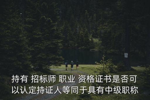 招标师职业资格有什么用,招标职业资格证书报考条件