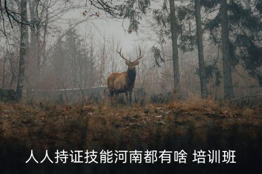 人人持证技能河南都有啥 培训班