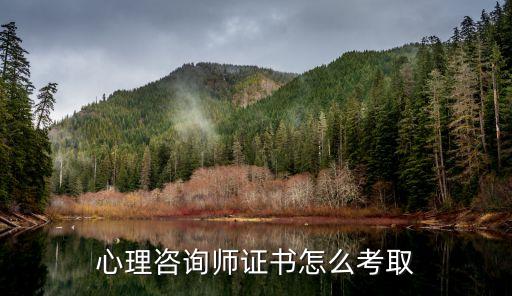 心理咨询师证书怎么考取