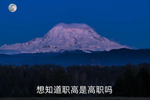想知道职高是高职吗