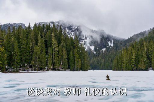 谈谈我对 教师 礼仪的认识