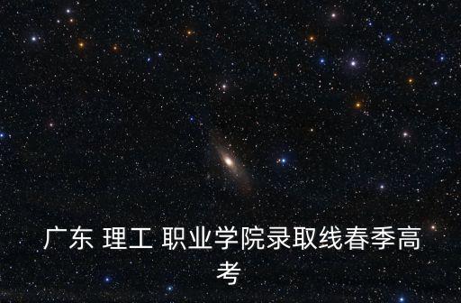  广东 理工 职业学院录取线春季高考