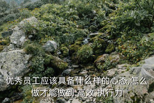 优秀员工应该具备什么样的心态,怎么做才能做到 高效 执行力