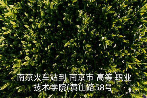 南京高等职业技术学校附近公交