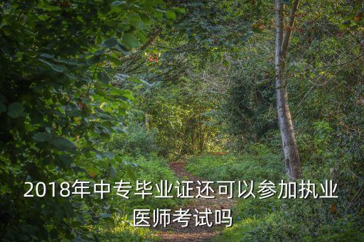 2018年中专毕业证还可以参加执业医师考试吗