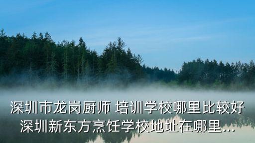 深圳市龙岗厨师 培训学校哪里比较好深圳新东方烹饪学校地址在哪里...