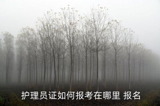  护理员证如何报考在哪里 报名