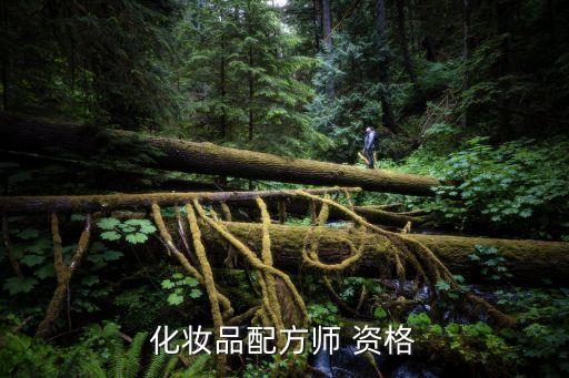 化妆品配方师 资格
