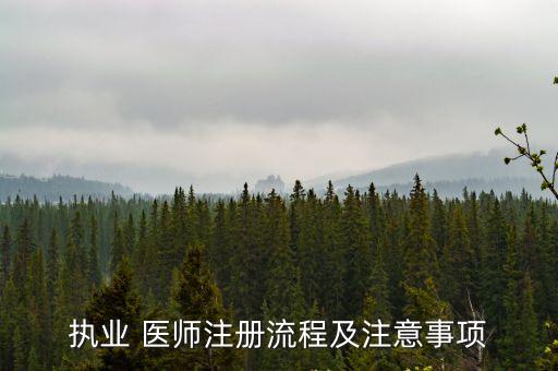 执业 医师注册流程及注意事项