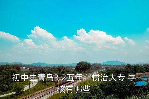 初中生青岛3 2五年一惯治大专 学校有哪些