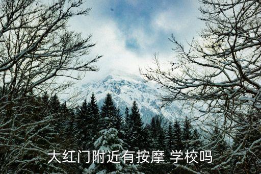 大红门附近有按摩 学校吗