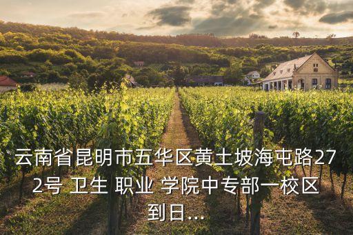 云南省昆明市五华区黄土坡海屯路272号 卫生 职业 学院中专部一校区到日...