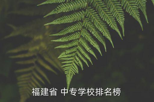 福建省 中专学校排名榜