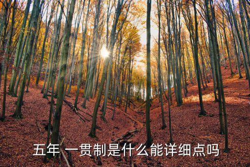  五年 一贯制是什么能详细点吗