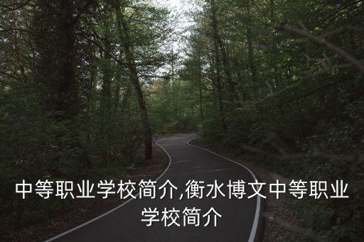 毕节中等职业学校简介,衡水博文中等职业学校简介