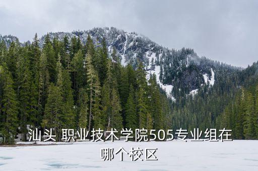  汕头 职业技术学院505专业组在哪个校区
