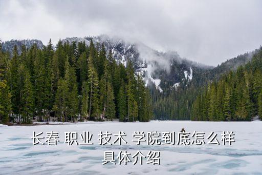  长春 职业 技术 学院到底怎么样具体介绍