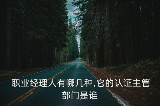  职业经理人有哪几种,它的认证主管部门是谁