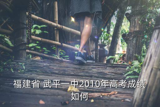 福建省 武平一中2010年高考成绩如何