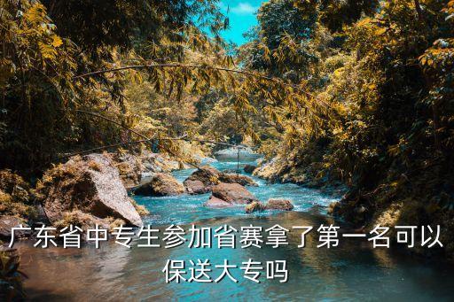 广东省中专生参加省赛拿了第一名可以保送大专吗