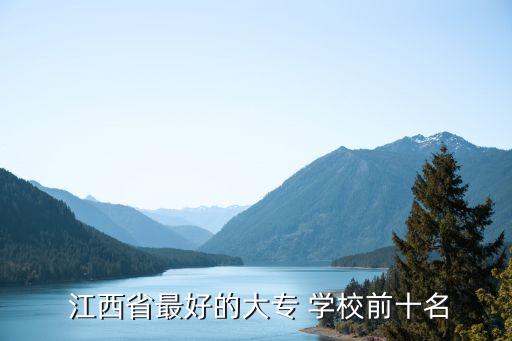  江西省最好的大专 学校前十名
