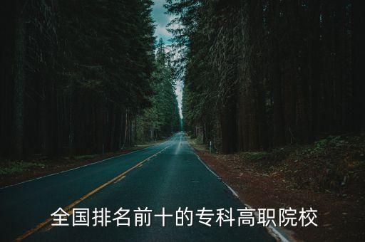  全国排名前十的专科高职院校