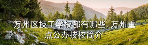  万州区技工学校都有哪些, 万州重点公办技校简介