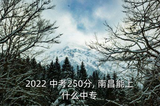 2022 中考250分, 南昌能上什么中专