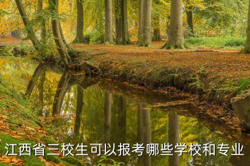 江西省三校生可以报考哪些学校和专业
