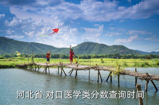  河北省 对口医学类分数查询时间