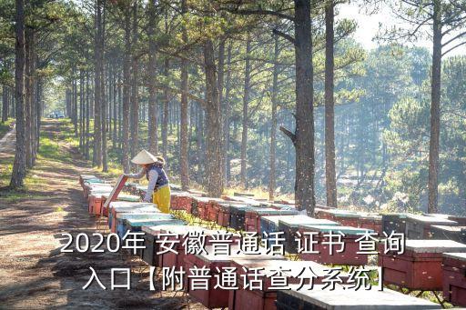 2020年 安徽普通话 证书 查询入口【附普通话查分系统】