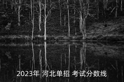 2023年 河北单招 考试分数线
