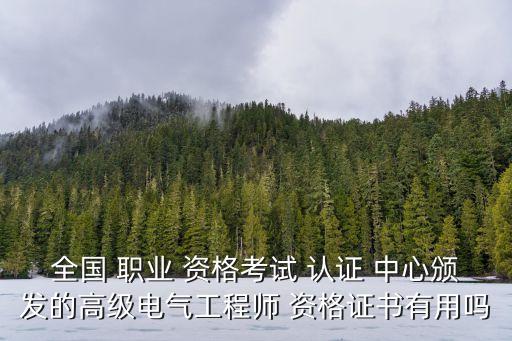 全国 职业 资格考试 认证 中心颁发的高级电气工程师 资格证书有用吗