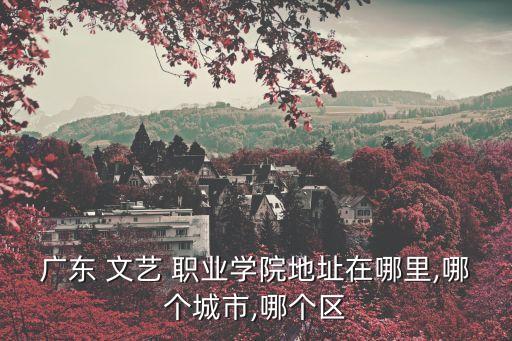 广东 文艺 职业学院地址在哪里,哪个城市,哪个区