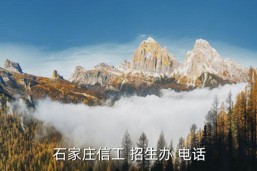  石家庄信工 招生办 电话