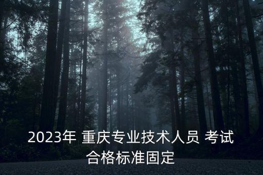 2023年 重庆专业技术人员 考试合格标准固定