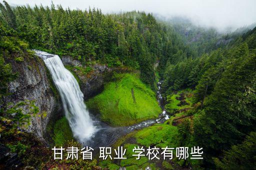 甘肃省 职业 学校有哪些