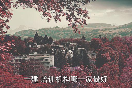 一建 培训机构哪一家最好