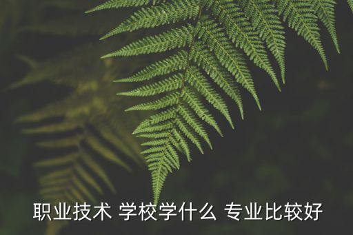 职业学校有哪些专业好,职高读什么专业最吃香