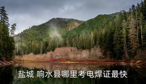盐城 响水县哪里考电焊证最快