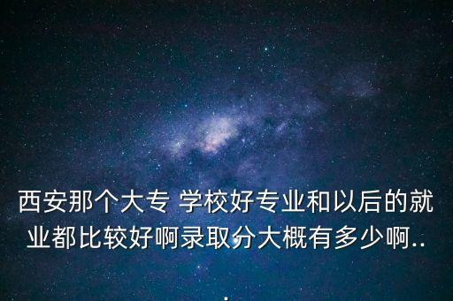 西安那个大专 学校好专业和以后的就业都比较好啊录取分大概有多少啊...