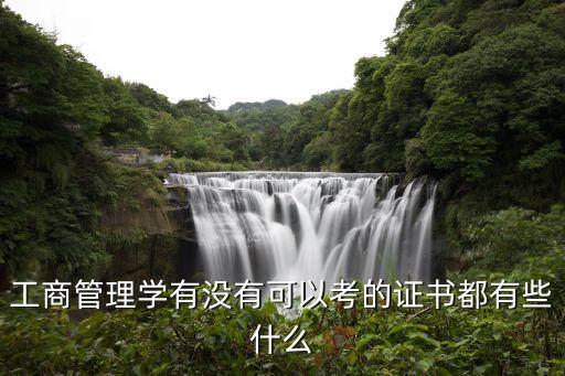 工商管理学有没有可以考的证书都有些什么