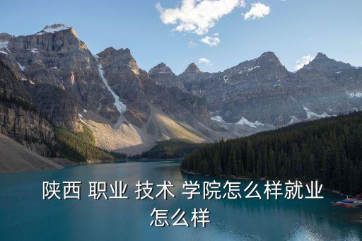  陕西 职业 技术 学院怎么样就业怎么样