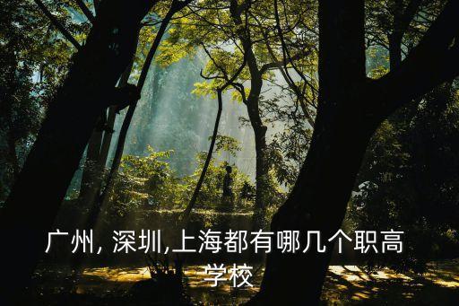 广州, 深圳,上海都有哪几个职高 学校