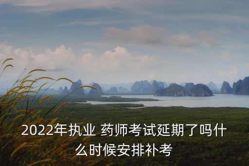 2022年执业 药师考试延期了吗什么时候安排补考