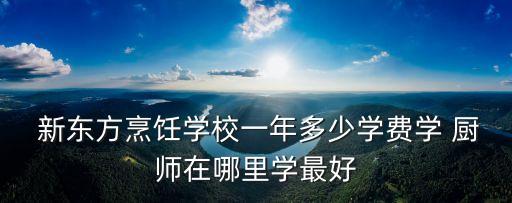  新东方烹饪学校一年多少学费学 厨师在哪里学最好