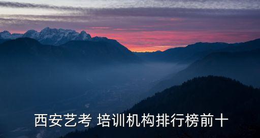  西安艺考 培训机构排行榜前十