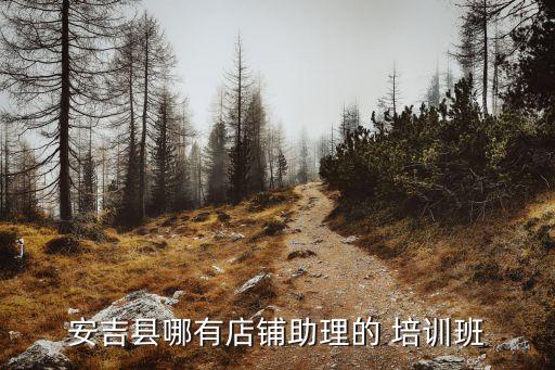 安吉县哪有店铺助理的 培训班
