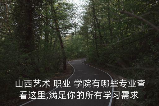  山西艺术 职业 学院有哪些专业查看这里,满足你的所有学习需求